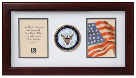 Flag Connections United States Navy Dual Picture Frame