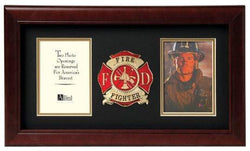 Flag Connections Fire Fighter Dual Picture Frame