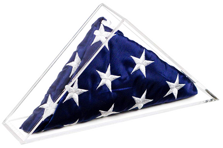 American Flag Memorabilia Display Case Small  3' x 5' Flag
