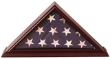 5x9 Flag Display Case Shadow Box (For Burial/Funeral/Veteran Flag) with Cherry Finish