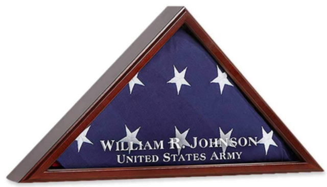 AMERICAN FLAG DISPLAY CASE FOR FUNERAL BURIAL FLAG SHADOW BOX PERSONALIZED ETCHED GLASS, AMERICAN FLAG DISPLAY CASE FOR FUNERAL BURIAL FLAG SHADOW BOX, The Military Gift Store, Burial Flag Display Cases fit 5ft X 9.5ft Flags (31)