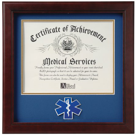 Flag Connections Emergency Medical Services Certificate of Achievement Frame