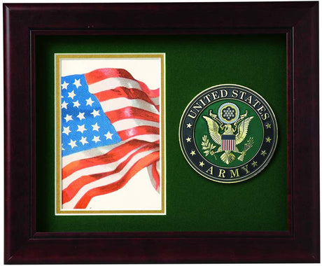 US Army Medallion Portrait Picture Frame - 4 x 6 Picture Opening