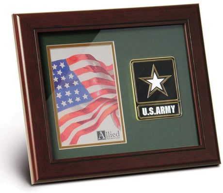 US EMS Medallion Portrait Picture Frame - 4 x 6 Picture Opening, , The Military Gift Store, Awards Case