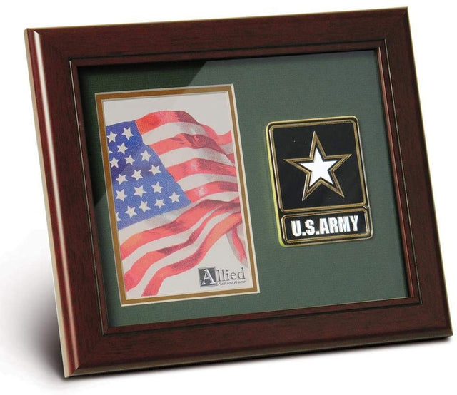 US EMS Medallion Portrait Picture Frame - 4 x 6 Picture Opening, , The Military Gift Store, Awards Case