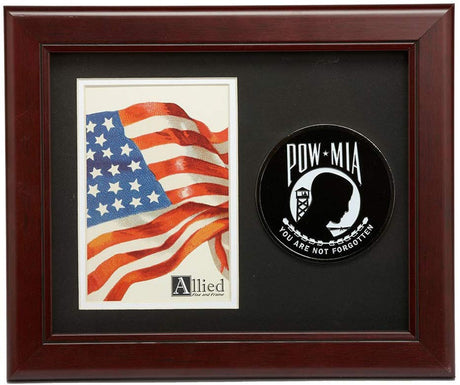 US Flag Store POW/MIA Medallion 4-Inch by 6-Inch Portrait Picture Frame