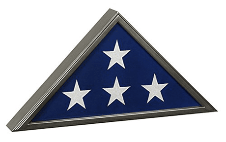 US MilitaryStuff Made in USA Burial Flag Case for 5'x9.5' Flag - Gun Metal Finish