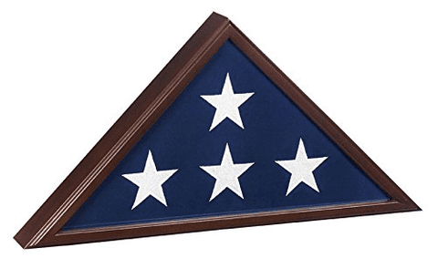 US MilitaryStuff Made in USA Burial Flag Case for 5'x9.5' Flag - Cherry Finish