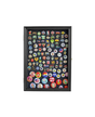 Black Finish Display Case Wall Frame Cabinet for Military Medals, Pins, Patches, Insignia, Ribbons, Brooches