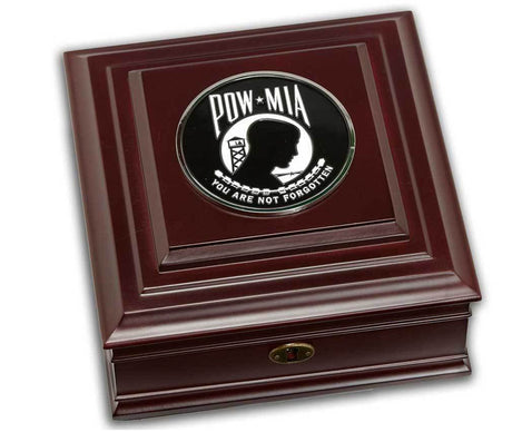 Flags Connections POW MIA Medallion Desktop Box