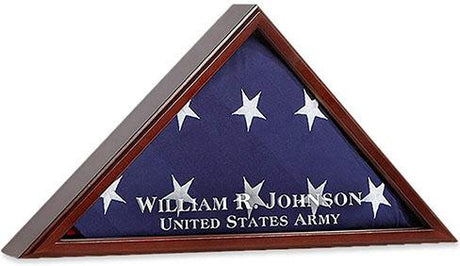 Flag Connections American Flag Display Case for Funeral Burial Flag Shadow Box