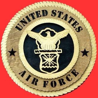 Air Force Wall Tribute Hand Made of wood 3D, Wall Plaque