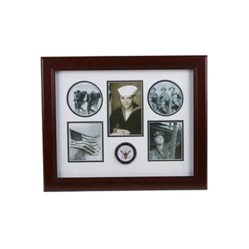 U.S. Navy Medallion 5 Picture Collage Frame - The Military Gift Store
