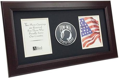 Flag Connections US Flag Store POW/MIA Medallion 8-Inch by 16-Inch Vertical Frame