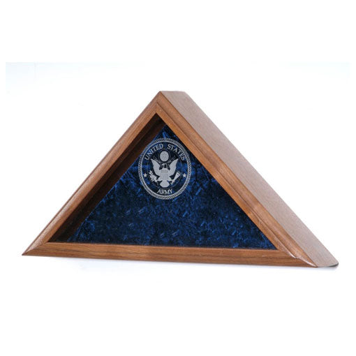 Military Veteran Funeral Flag Display Case - For Burial Casket Flag - INCLUDES Engraved Military Emblem., Military Veteran Funeral Flag Display Case - For Burial Casket Flag, The Military Gift Store, Personalized Burial Flag Case
