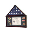 Large Military Shadow Box Frame Memorial Burial Funeral Flag Display Case for 5' X 9.5' Flag.