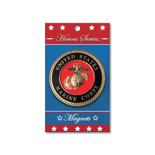 Flags Connections - Heroes Series Marine Corps Medallion Small Magnet - 2.25 Inches.