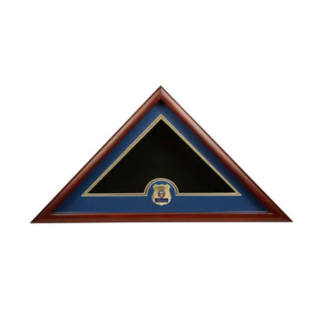 Medallion Flag Display Case, Memorial Flag Display case - Police Medallion