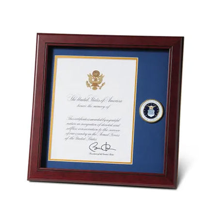 U.S. Air Force Medallion 8-Inch by 10-Inch Presidential Memorial Certificate Frame