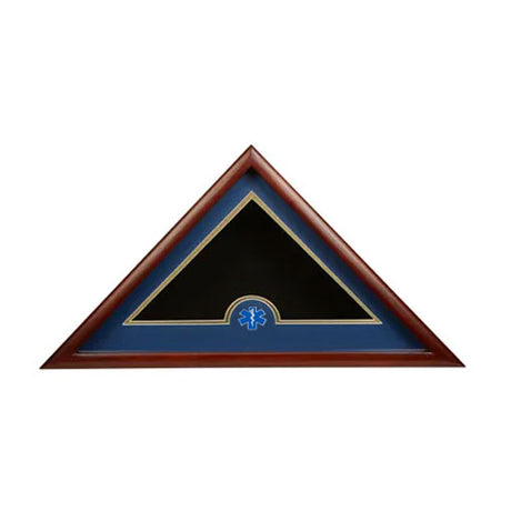 Medallion Flag Display Case, Memorial Flag Display case - EMS Medallion. - The Military Gift Store