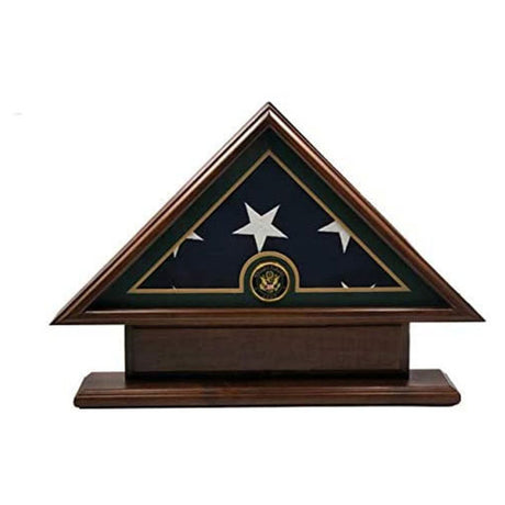 5'x9' Flag Display Case for American Veteran Burial Flag - Solid Wood, Cherry Finish with Name Plate Space, Army., 5'x9' Flag Display Case for American Veteran Burial Flag - Solid Wood., The Military Gift Store, Flag Display Case