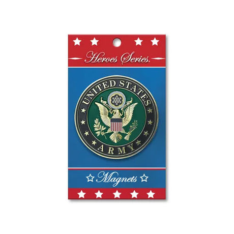 Flags Connections - Heroes Series Army Medallion Large Magnet - 3.75 Inches.