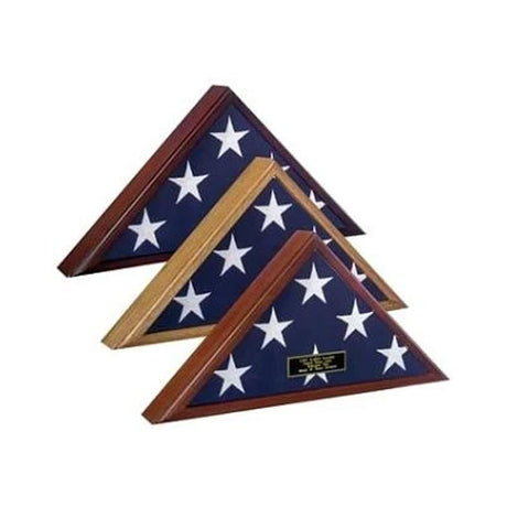 4 x 6 flag Display Case, 4 ft x 6 ft flag display case, 4x6 flag case, American flag 4x6 flag display, 4x6 flag frame - Oak Finish. - The Military Gift Store