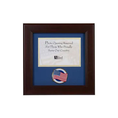 American Flag Medallion 4-Inch by 6-Inch Landscape Picture Frame - The Military Gift Store