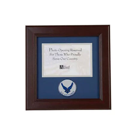 Aim High Air Force Medallion 4-Inch by 6-Inch Landscape Picture Frame - The Military Gift Store