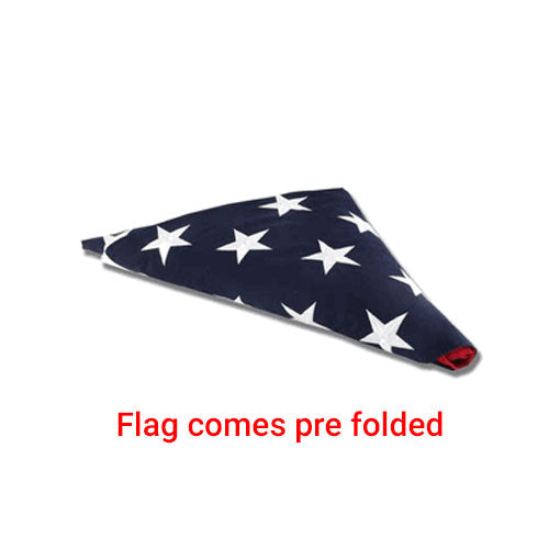 Pre Folded American flag – Great for flag display cases, flag frames, and flag display - 5 ft x 9.5 ft Cotton Flag. - The Military Gift Store