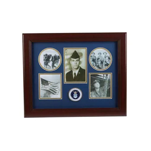U.S. Air Force Medallion 5 Picture Collage Frame, , The Military Gift Store, Picture Collage Frame