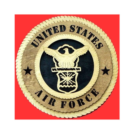 Air Force Wall Tribute Hand Made of wood 3D - 9 Inch. - The Military Gift Store