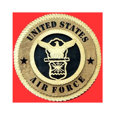 Air Force Wall Tribute Hand Made of wood 3D - 9 Inch. - The Military Gift Store