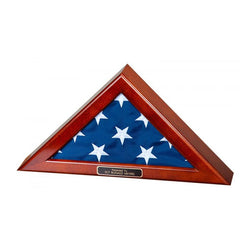 Flag Display Case for 4x6 flag - Cherry or Oak or Walnut or Black Finish. - The Military Gift Store