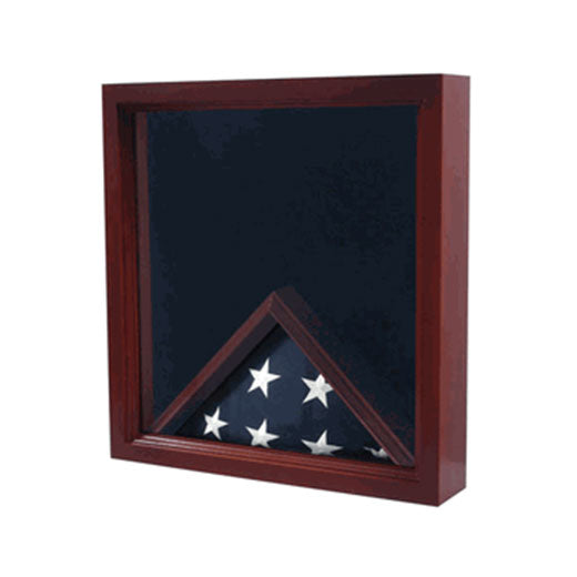 Air Force Flag, Medal Display Case, Flag Shadow Box - Walnut Material. - The Military Gift Store