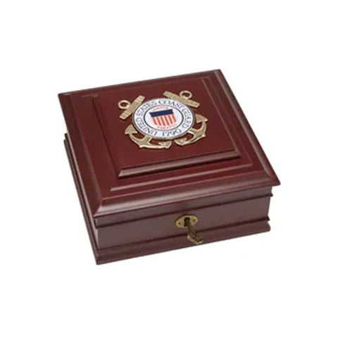 U.S. Coast Guard Medallion Desktop Box - The Military Gift Store