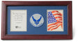 Flag Connections US Air Force Wings Medallion Double Picture Frame - Two 4 x 6 Photo Openings