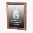 Military Laser Engraved Rank Insignia Mirror Frame - Oak Material. - The Military Gift Store