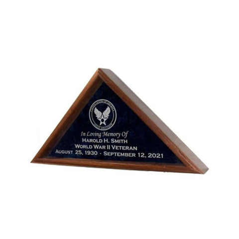 US Air Force Flag Display Case - Material Walnut. - The Military Gift Store