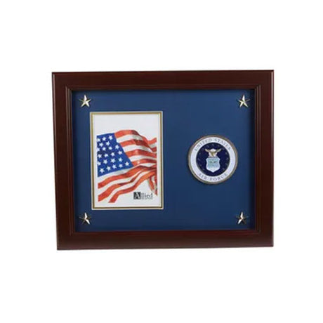 U.S. Air Force Medallion 5-Inch by 7-Inch Picture Frame with Stars - The Military Gift Store