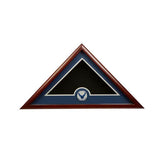 US Flag Display Case with Aim High Air Force Medallion - mahogany, , The Military Gift Store, Flag Display cases (71)