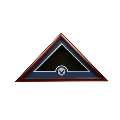 US Flag Display Case with Aim High Air Force Medallion - mahogany, , The Military Gift Store, Flag Display cases (71)