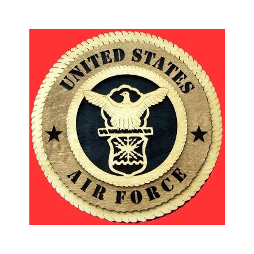 Air force Wall Tribute, Air force Wood Wall Tribute, USAF emblem - 12". - The Military Gift Store