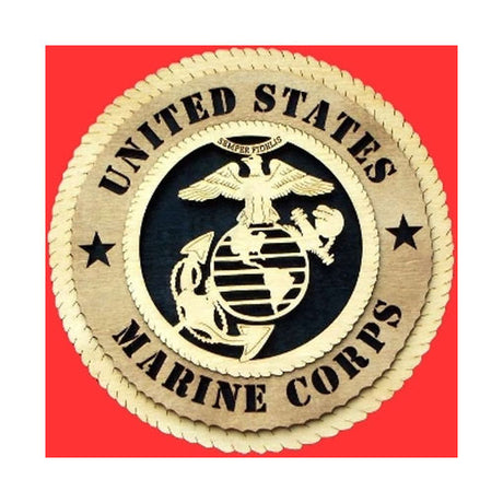 Marine Corps Wall Tribute 3D wood, Marine Hand Made Gift - 9"., , The Military Gift Store, Wall Tributes