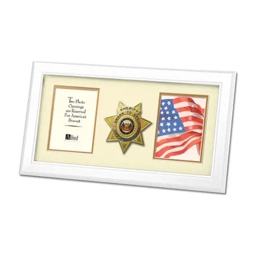 8X16 WHT Sheriff Frame - The Military Gift Store