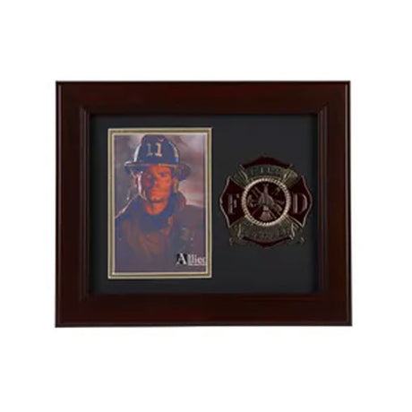 Firefighter Medallion 4-Inch by 6-Inch Portrait Picture Frame - The Military Gift Store