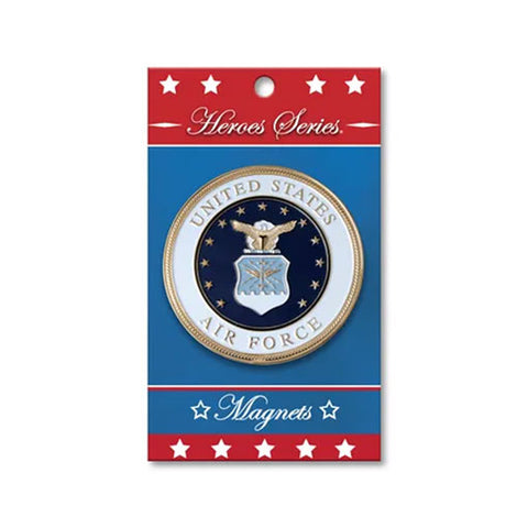 Heroes Series Air Force Medallion Large Magnet - Size 3.75 Inches.