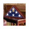 American Burial Flag Box, Large Coffin Flag Display Case - Folded American Flag 5' x 9.5' (Burial Flag). - The Military Gift Store