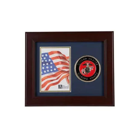 U.S. Marine Corps Medallion 4-Inch by 6-Inch Portrait Picture Frame - The Military Gift Store