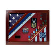USCG Flag Cases, Coast Guard Flag Case Cherry Wood - fit 3' x 5' flag or fit 5' x 9.5' flag.